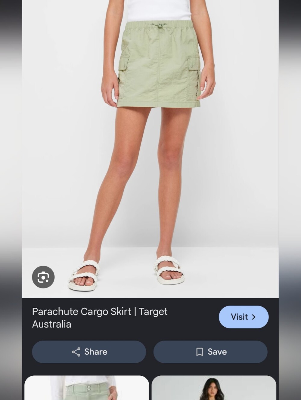 Girls xl Y2k Inspired Cargo Vintage Utility Miniskirt